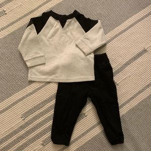 Matching Long-Sleeve Tee and Jogger-style Chinos